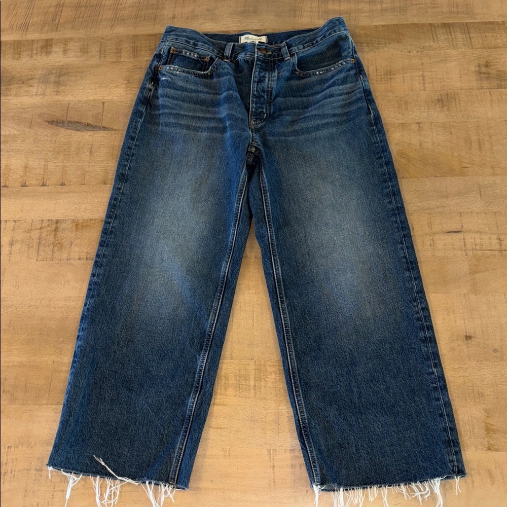 Madewell Low-Slung Baggy Crop Jeans 26 100% Cotton - Picture 7 of 15